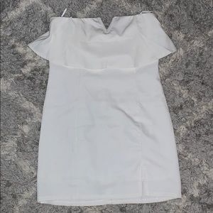 White formal mini dress